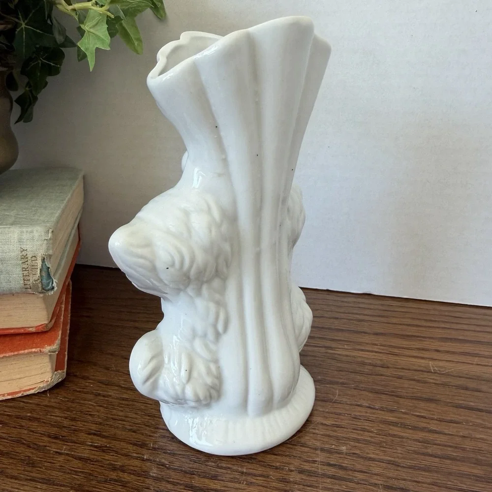Vintage Sophia Ann Porcelain Double Cat Vase 7